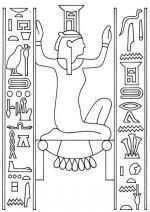 Kleurplaat Egyptenaren Oude Egyptische Kunst Egyptische Kunst Egypte