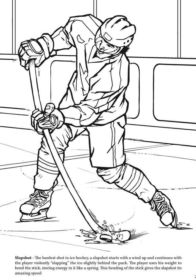 Goal The Hockey Coloring Book Dover Publications Sports Coloring Pages Coloring Books
