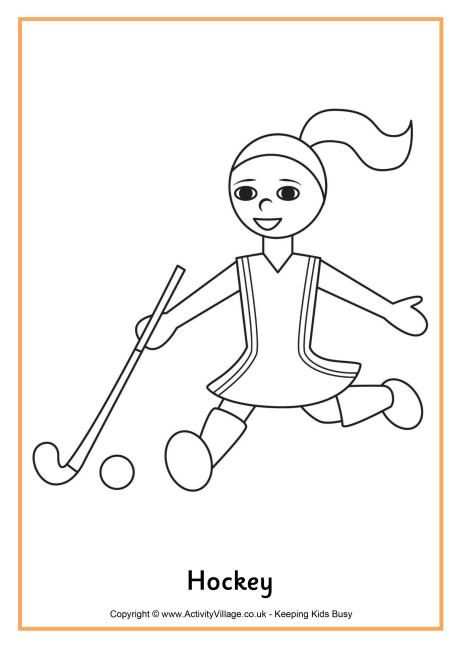 Hockey Colouring Page Coloring Pages Color Hockey