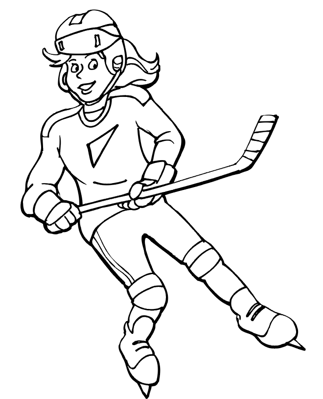 Free Printable Hockey Coloring Pages For Kids In 2021 Sports Coloring Pages Hockey Gi
