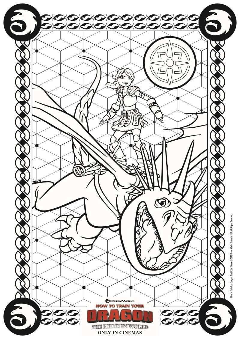How To Train Your Dragon 3 Coloring Page Youngandtae Com Dragon Coloring Page How Tra