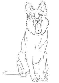 German Shepherd Dog Buzzle Com Printable Templates Puppy Coloring Pages Dog Coloring Page Dog Template