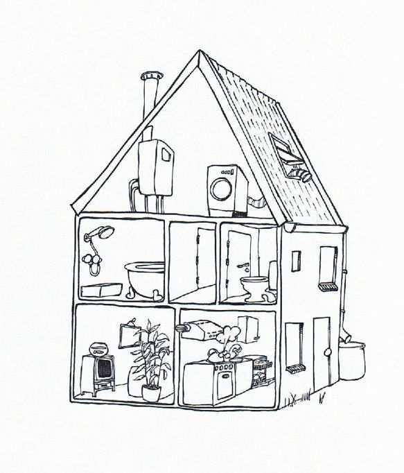 Kleurplaat House Colouring Pages Inside A House Coloring Pages