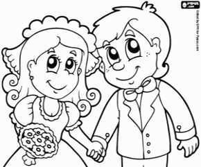 Kleurplaat Bruiloft Bruiloft Bruiloftsideeen Thema Bruiloften