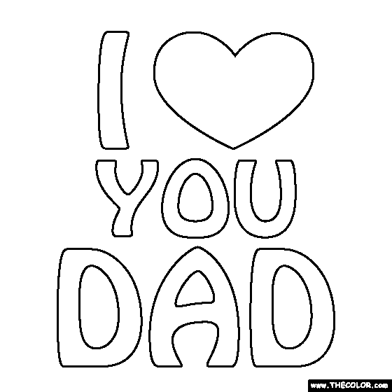 100 Free Coloring Page Of The Words I Love You Dad Color In This Picture Of The Words
