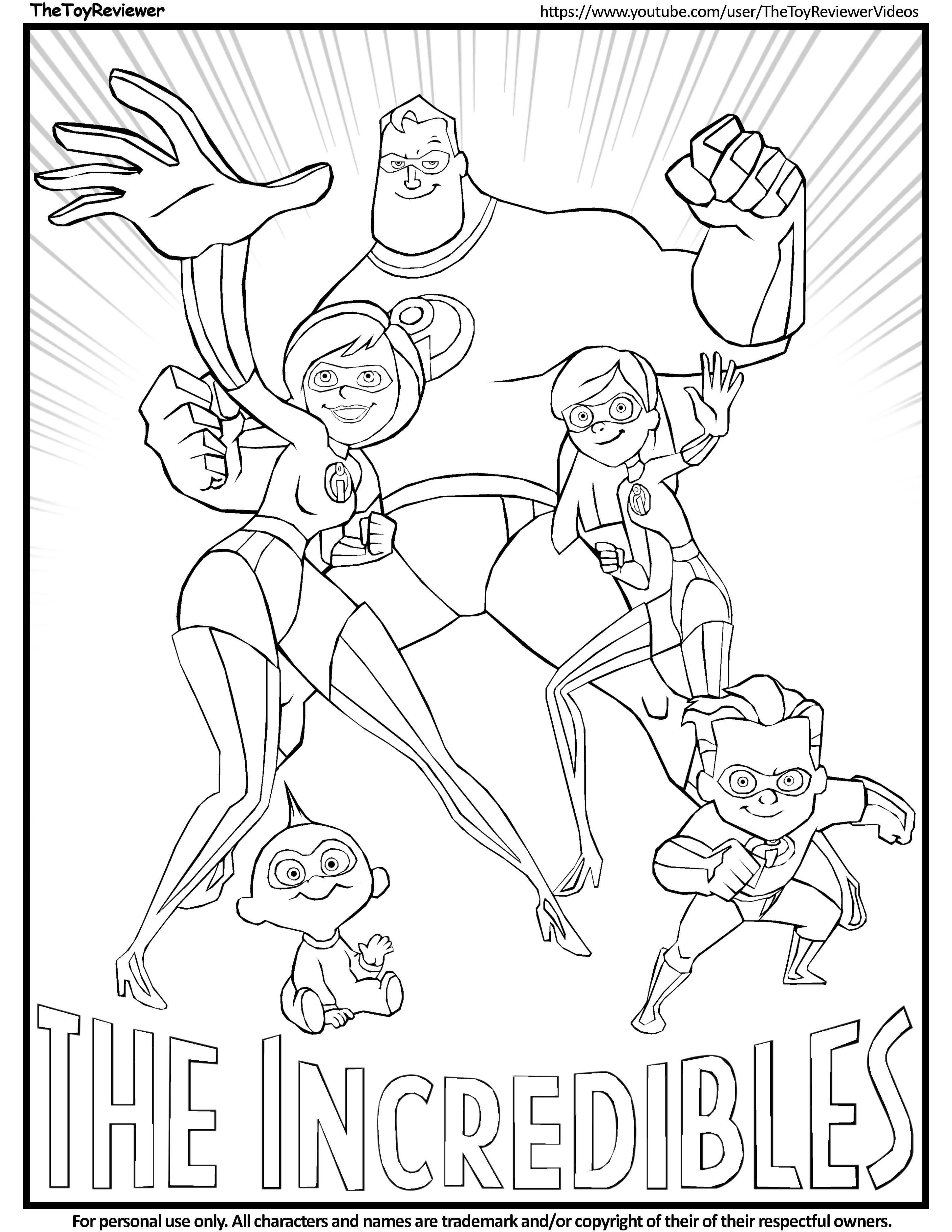 Here Is The The Incredibles 2 Coloring Page Click The Picture To See My Coloring Vide
