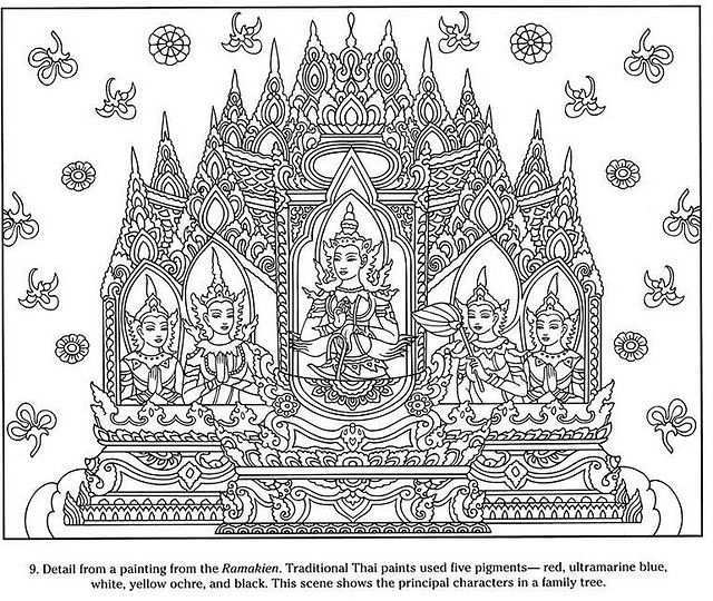 Temple India Kleurplaten
