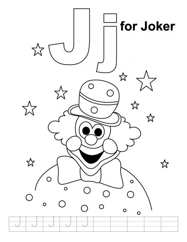 J For Joker Coloring Page Netart