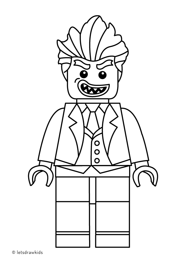 Coloring Page For Kids Lego Joker From The Lego Batman Movie Lego Coloring Pages Batm