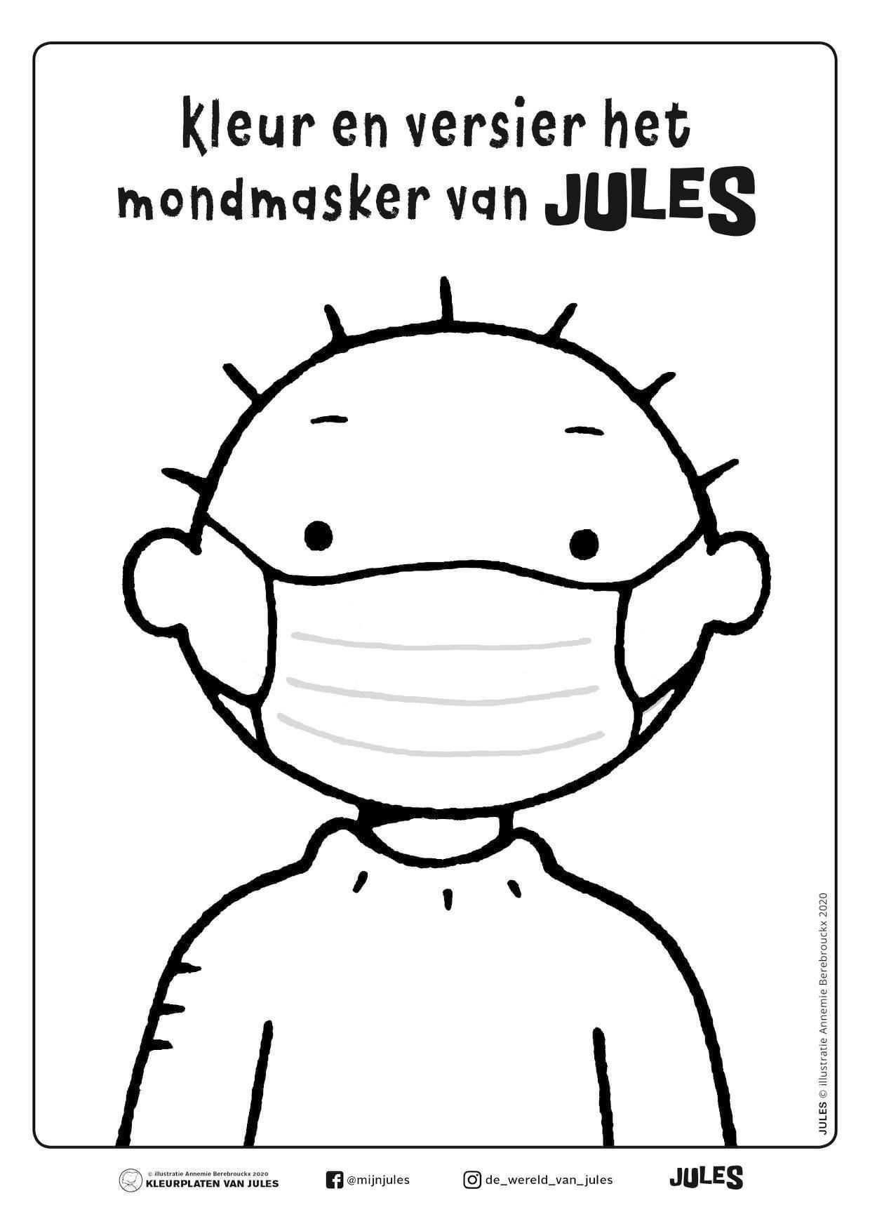 Jules Mondmasker Knutselen Thema Ziek Zijn Peuter Thema Voor Kinderen