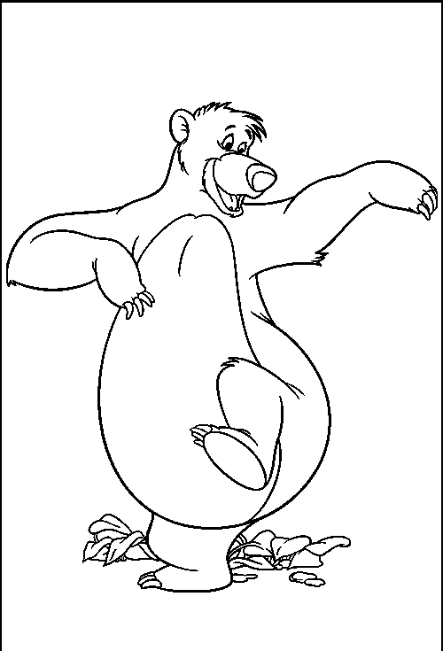 Jungle Book Baloo Coloring Pages For Kids Dvf Printable Jungle Book Coloring Pages Fo