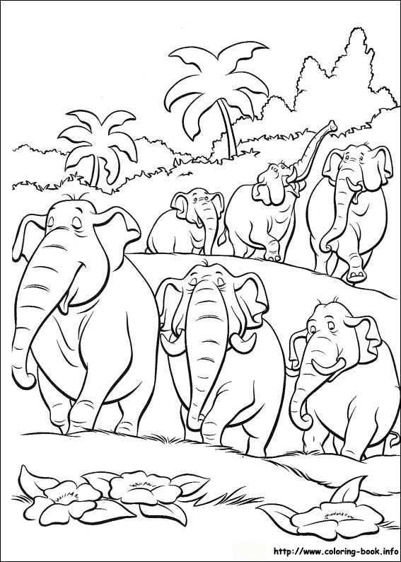 Jungle Book Coloring Picture Jungle Coloring Pages Elephant Coloring Page Cartoon Col