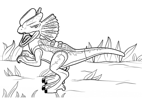 Jurassic World Dilophosaurus Coloring Page Dinosaur Coloring Pages Coloring Pages Leg