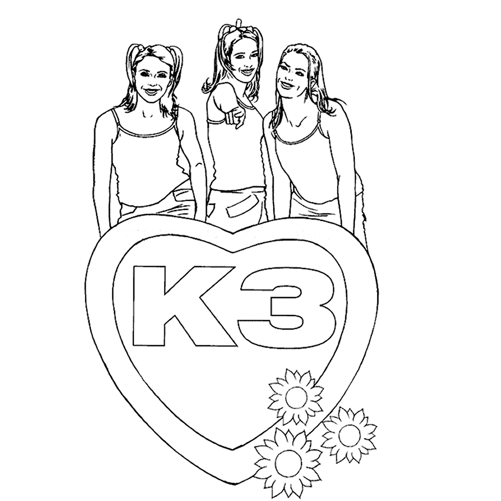 Leuk Voor Kids Kleurplaat Liefs Van De Meiden Van K3 Art Male Sketch Discovery