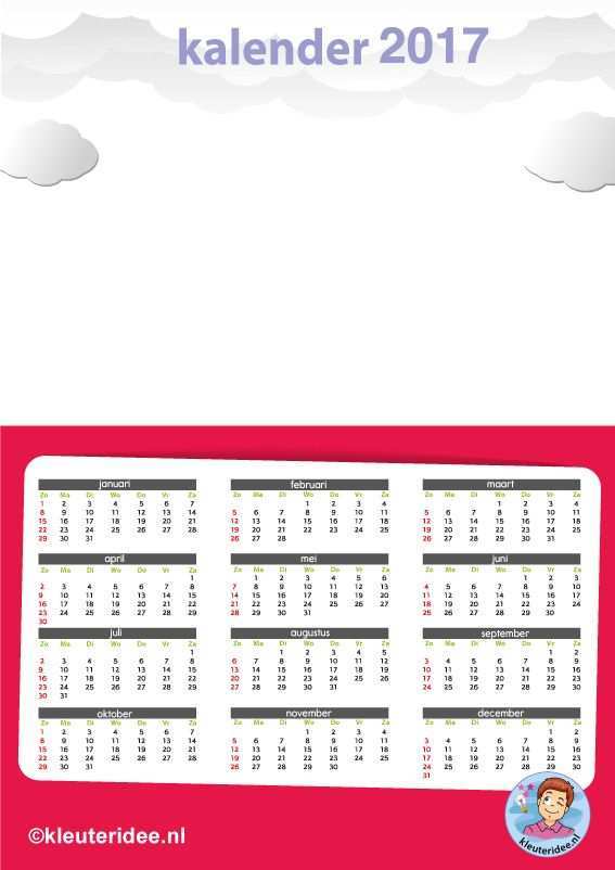 Kinderen Tekenen Op Hun Kalender 2017 Kleuteridee Free Prinatble 2017 Calendar Kalend