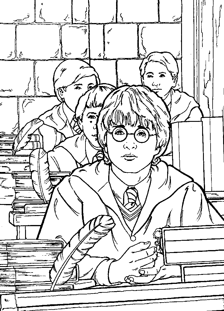 Print Harry Potter En De Geheime Kamer Kleurplaat Kleurplaten Kleurboek Harry Potter