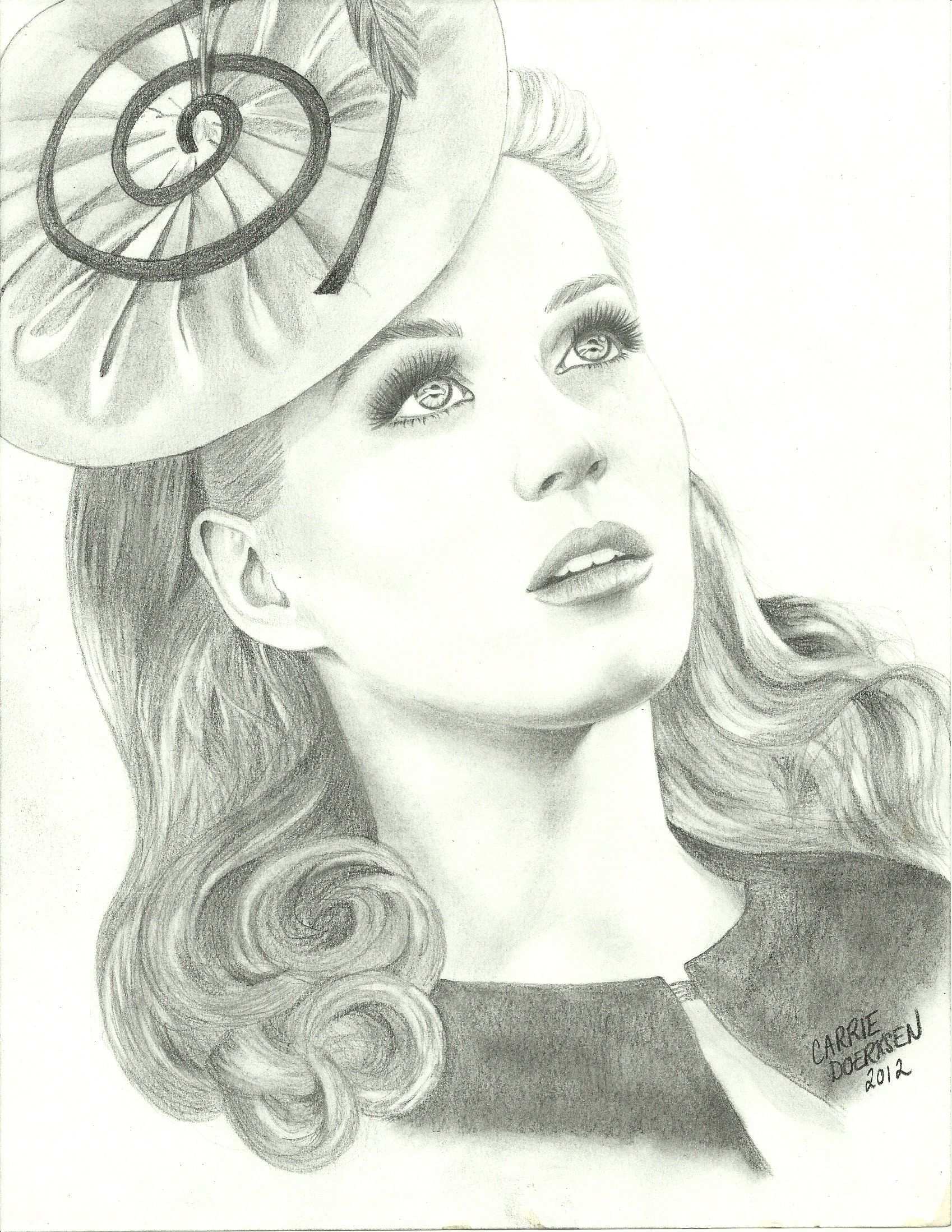 A Drawing Of Katy I Made From The In Style Magazine Cover Tekenen