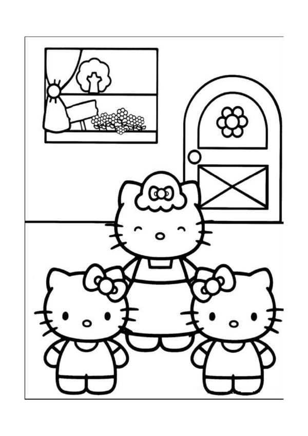 Hello Kitty Kleurplaten Voor Kinderen Kleurplaat En Afdrukken Tekenen Nº 11 Desenho D