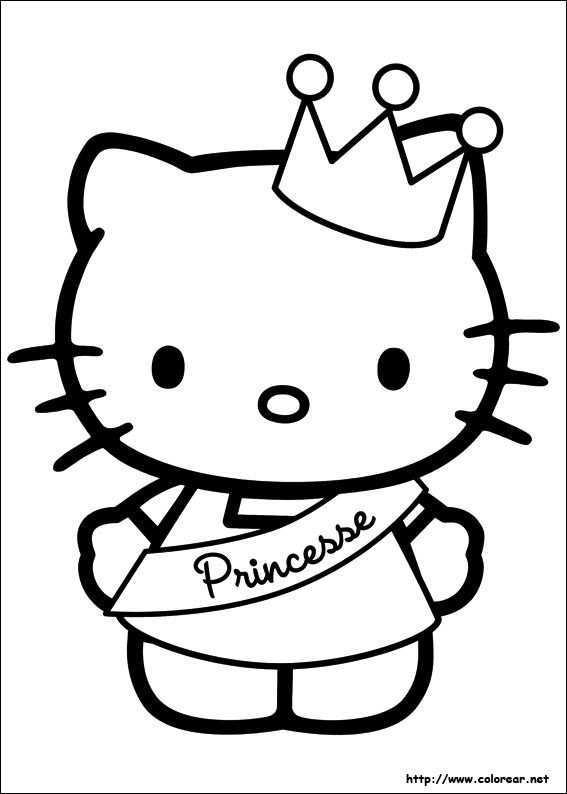 Hello Kitty Princess Kleurplaten Kleurplaten Voor Kinderen Hello Kitty