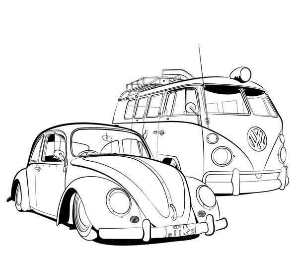 Image Result For Vw Thing Line Drawings Vw Camper Vw Bus Auto Tekeningen
