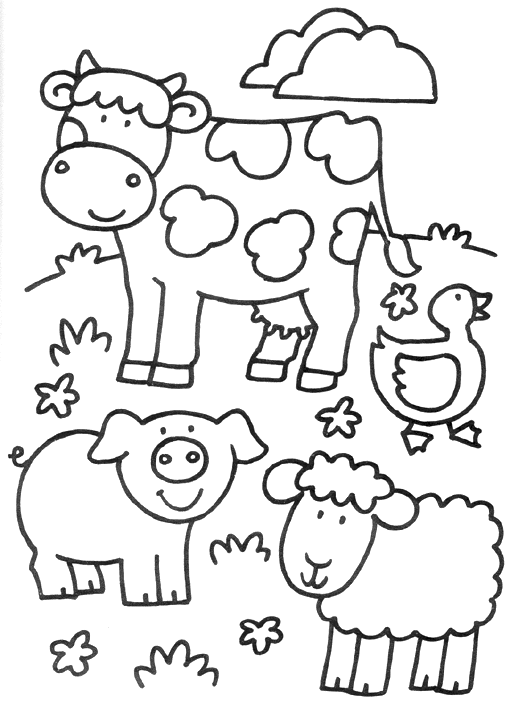 Kinderboerderij Farm Coloring Pages Farm Animal Coloring Pages Animal Coloring Pages