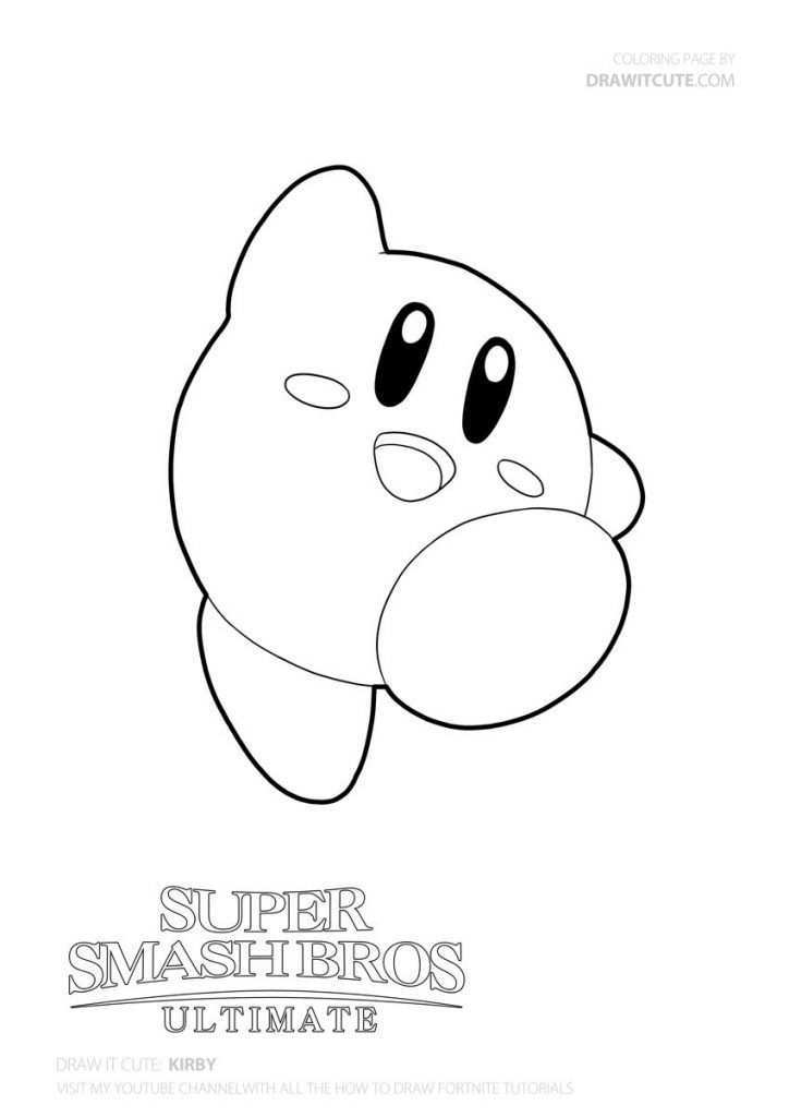 How To Draw Kirby Super Smash Bros Ultimate Mario Bros Smash Bros Super Smash Bros