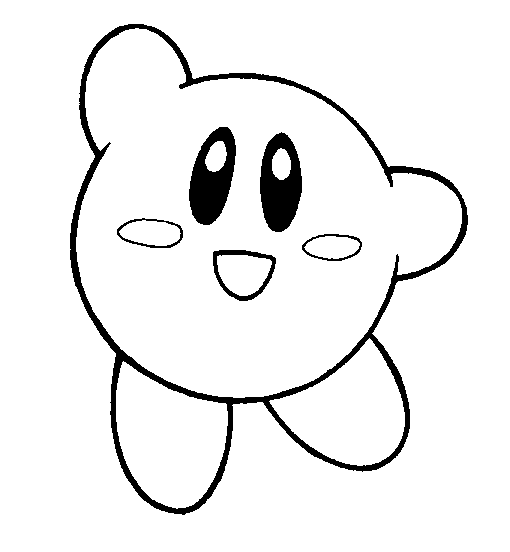 Kirby Lineart By Flintofmother3 On Deviantart Coloring Pages Kirby Coloring Books