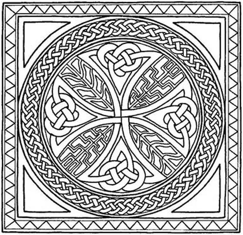 1 Keltische Knoop Kl Mandala Kleurplaten Kleurboek Keltische Knopen