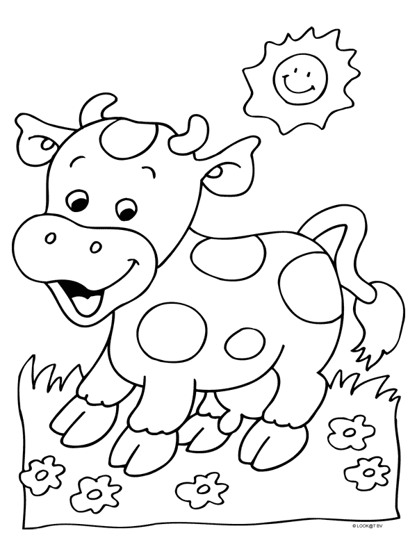 Kleurplaat Koe Cow Coloring Pages Coloring Pages Farm Animal Coloring Pages