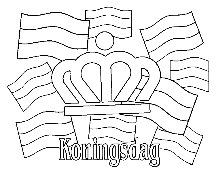 Koningsdag Kleurplaat Kleurplaten Knutselen Koningsdag Thema