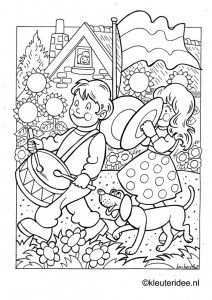 Kleurplaat Koningsdag Voor Kleuters 3 Kleuteridee Nl The Kings Day Coloring Coloring