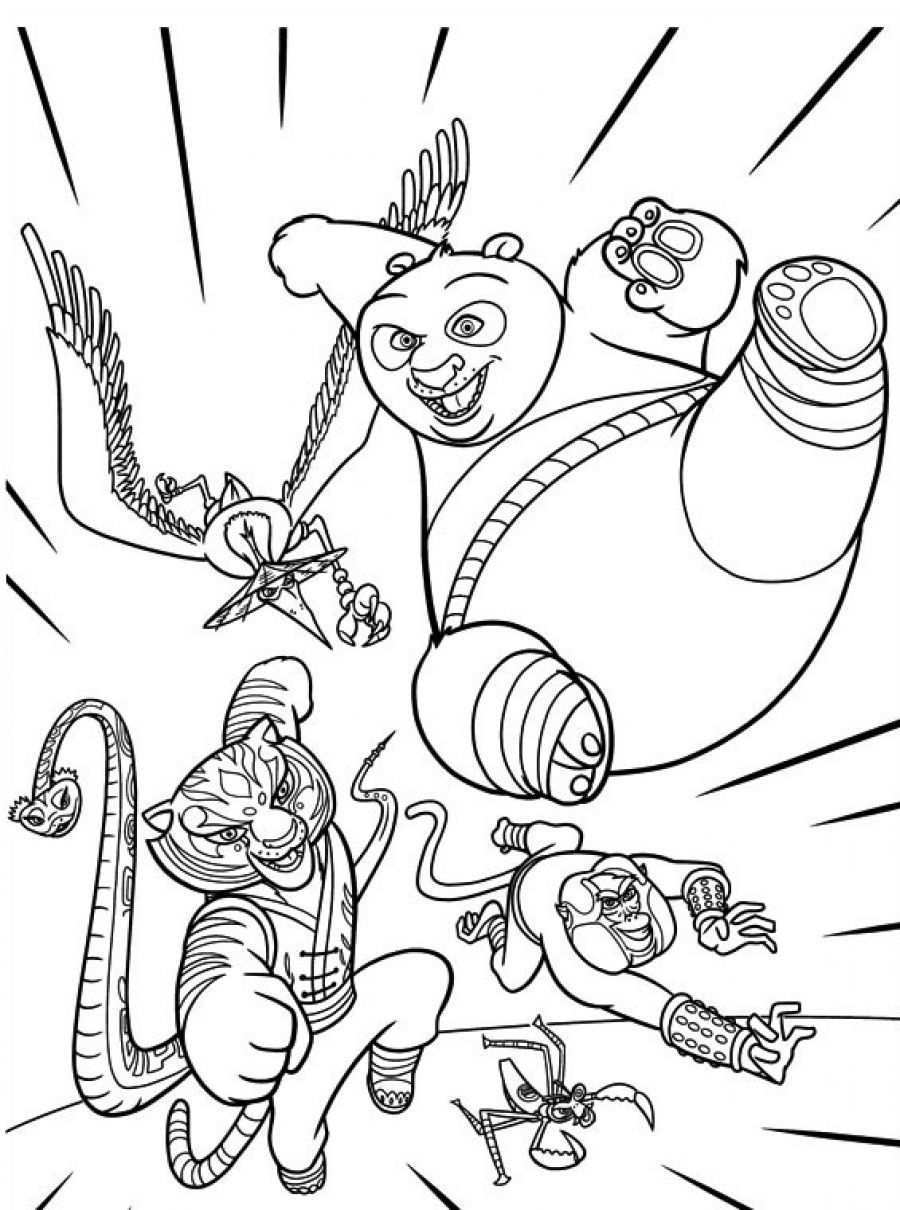 Kung Fu Panda Characters Coloring Pages Jpg 900 1210 Kleurplaten Gratis Kleurplaten K