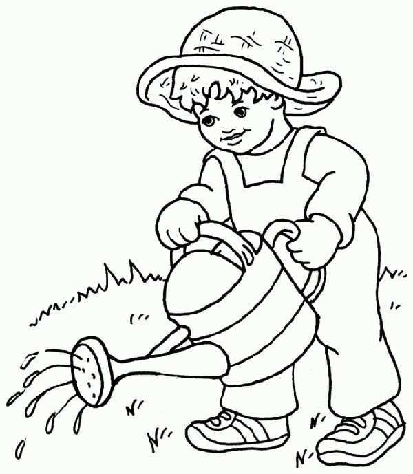 Springtime Coloring Sheets Watering Plants Coloring Pages Summer Coloring Pages Free