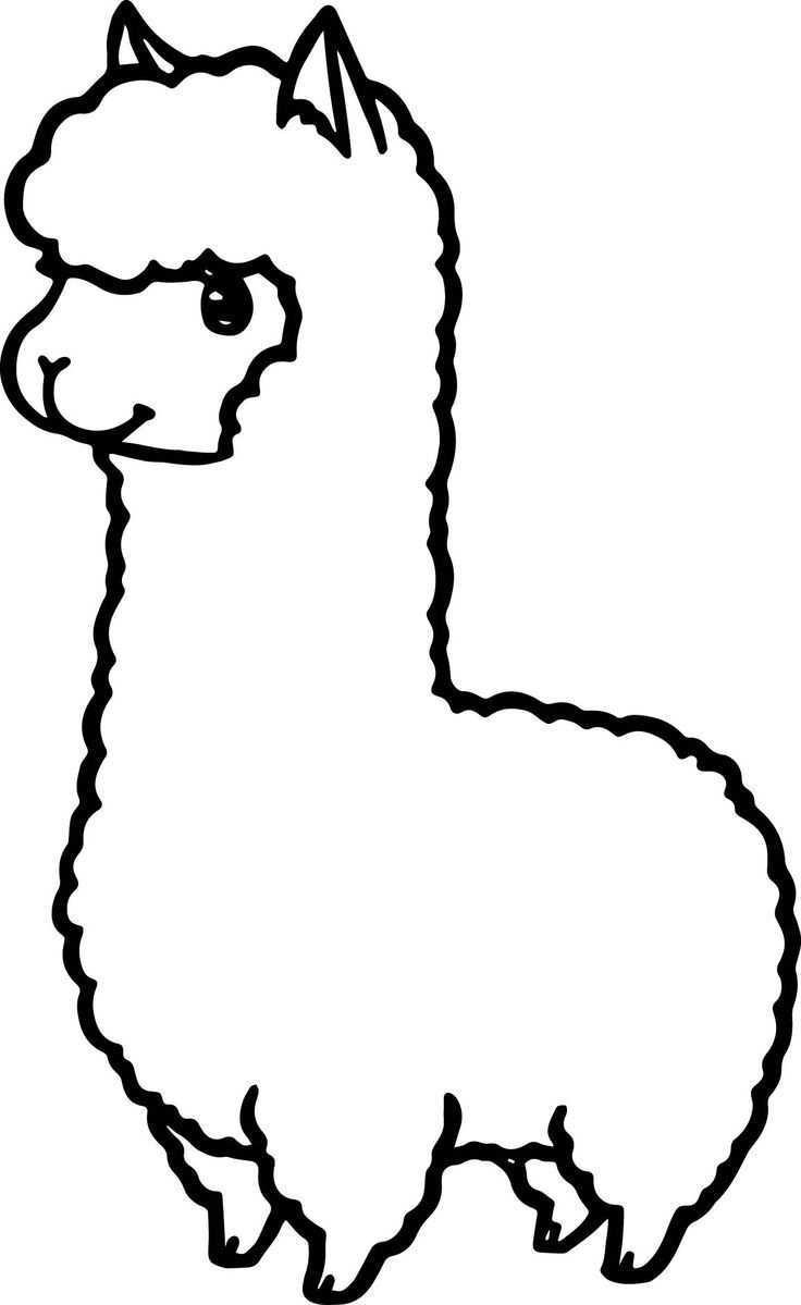 Cartoon Alpaca Coloring Page Alpaca Cartoon Coloring Page Susses Lama Lama Zeichnung