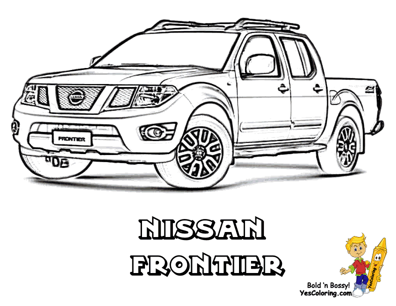 Big Boss Truck Coloring Pictures Foreign Pickup Trucks Free Imported Truck Nissan Nis