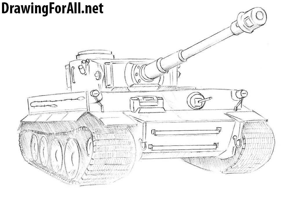 How To Draw A Tiger Tank Tank Drawing Tiger Tank Tank Tattoo
