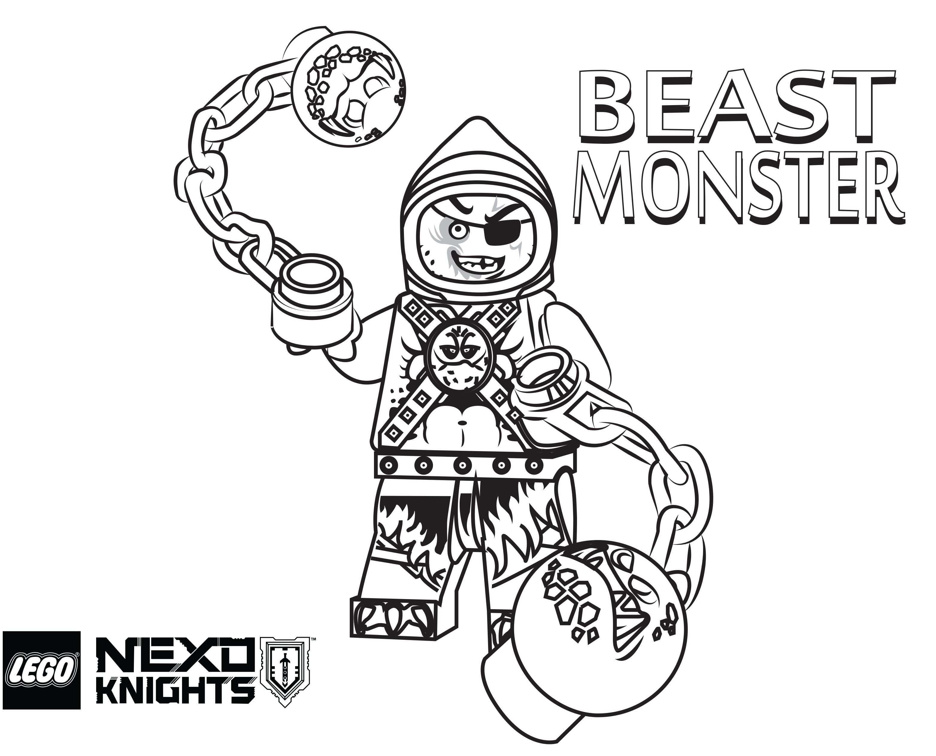 Lego Nexo Knights Coloring Pages Free Printable Lego Nexo Knights Color Sheets Monste