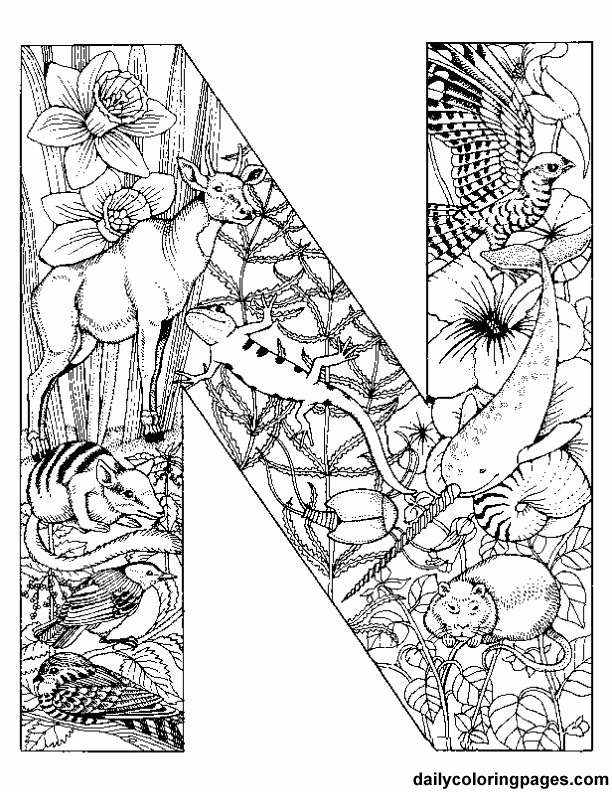 Animal Alphabet Letters To Print Boyama Sayfalari Zentangle Desenler Boyama Kitaplari