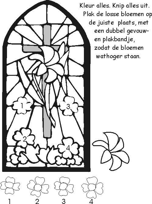 Knutselwerkje Raam Met Bloemen Pasen Christelijke Knutsels Knutselen Pasen