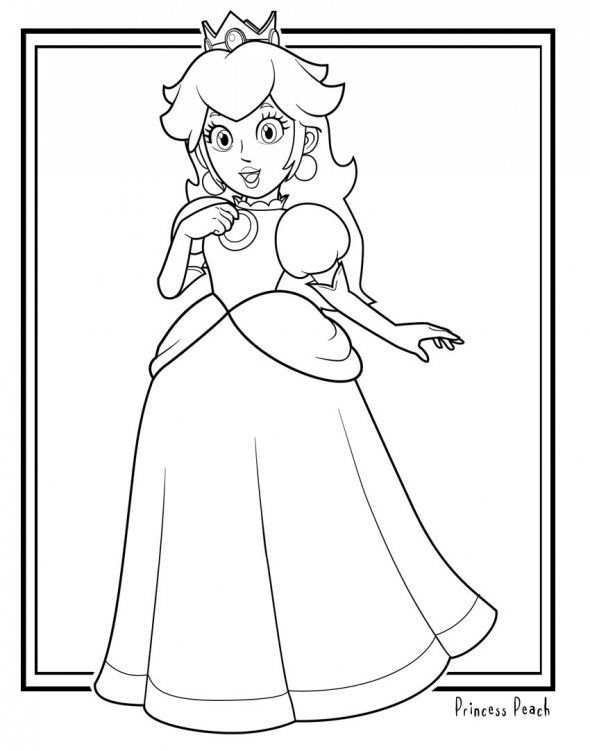 Super Mario Bros Coloring Sheets Prinses Kleurplaatjes Kleurplaten Kleurplaten Voor K