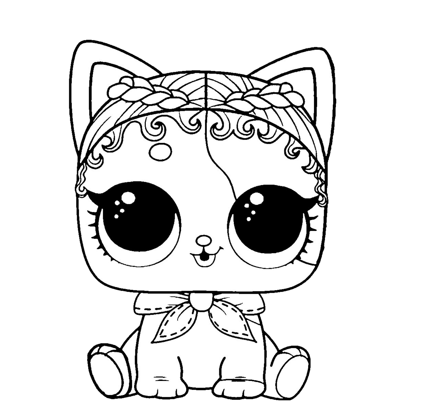 Lol Surprise Pet Coloring Purrrfect Spike Free Kids Coloring Pages Cute Coloring Page