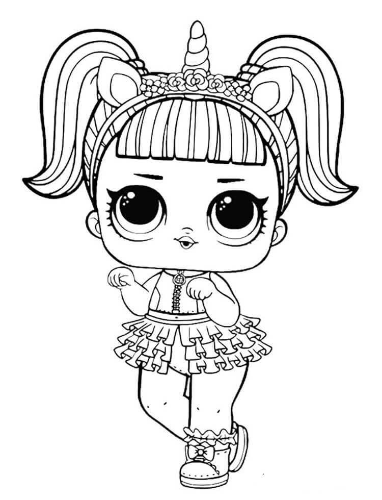 Unicorn Lol Doll Coloring Page Jpg 750 980 Pixels Unicorn Coloring Pages Baby Colorin