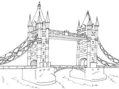 Kleurplaat Tower Bridge Google Zoeken Engeland Thema Engelse Lessen