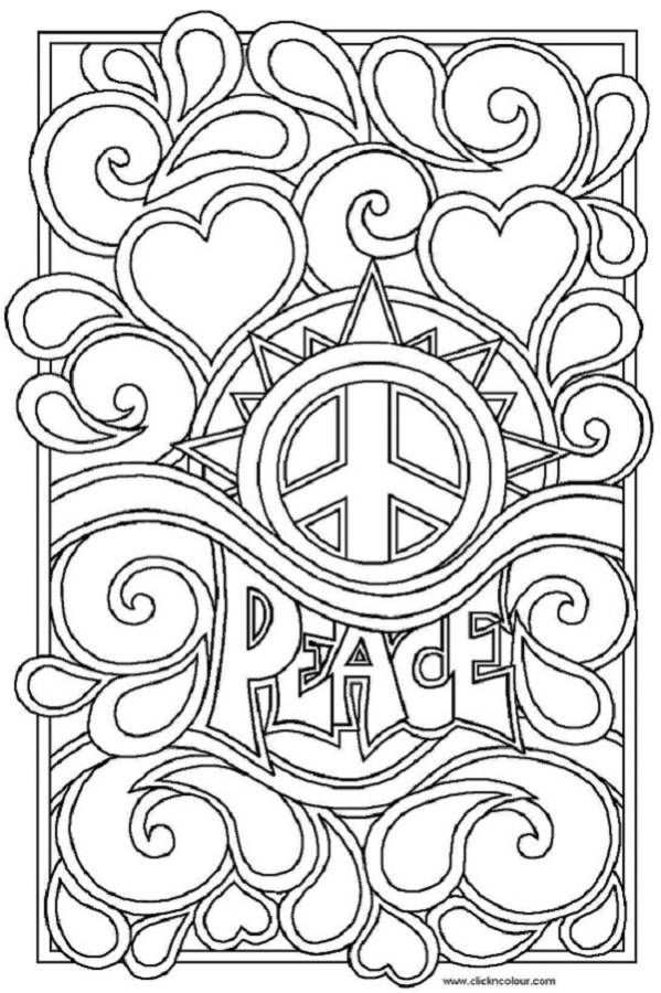 Peace And Love Coloring Pages Peace And Love Coloring Pages Kleurplaten Mandala Kleur