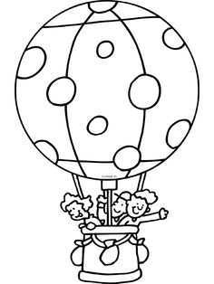 Luchtballon Kleurplaat Google Zoeken Hello Kitty Coloring Pages Kitty