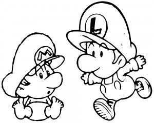 Pin De Annette En Kleurplaten Mario Bros Para Colorear Luigi Bros Moldes Para Baby Shower