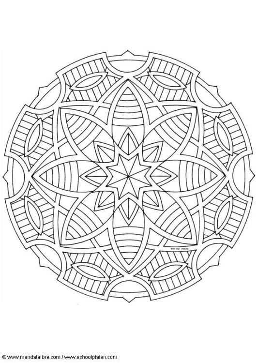 Coloring Page Mandala 1602f Img 4505 Mandala Kleurplaten Kleurplaten Mandala