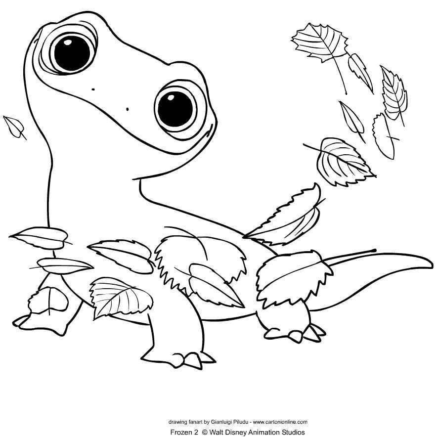 Bruni From Frozen 2 Coloring Page Frozen Coloring Pages Disney Princess Coloring Page