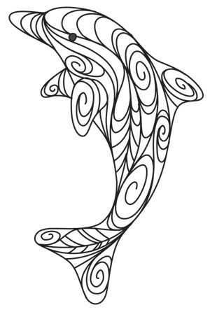 Stitch A Splash Of Color With This Doodle Dolphin Design Downloads As A Pdf Use Patte