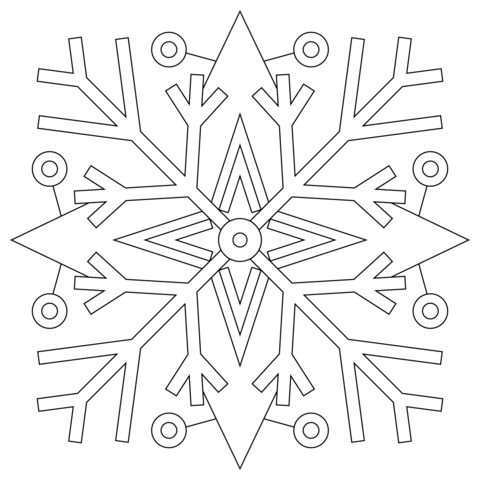 11 Simple Coloriage Mandala Flocon Photograph